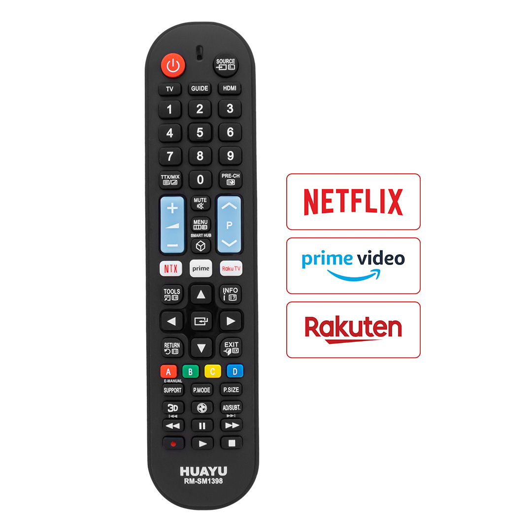 Huayu Samsung RM-SM1398 Netflix-Prime Video-Rakuten Tuşlu Universal Lcd-Led Tv Kumanda