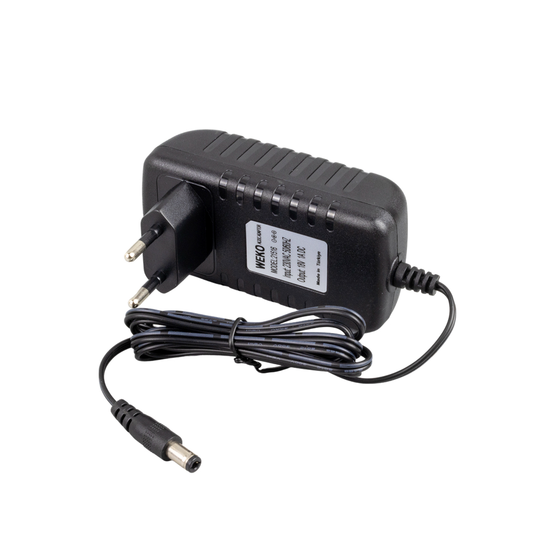 Weko 18 Volt 1 Amper Priz Tip 5.5X2.5 Uç Adaptör