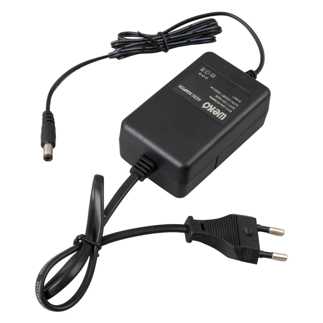 Weko 12 Volt 3 Amper 5.5*2.5 Uçlu Yerli Üretim Plastik Kasa Masaüstü Adaptör