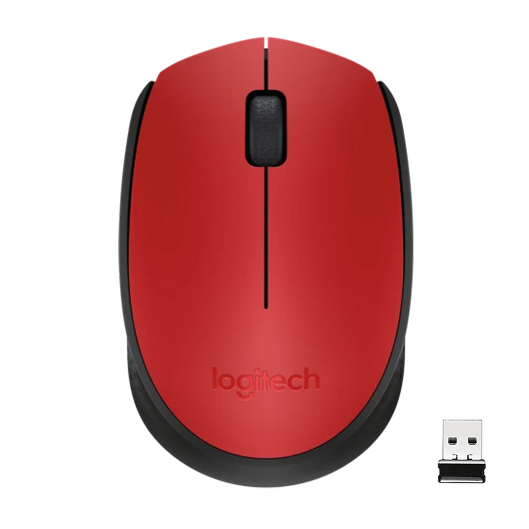Logitech M171 USB Kırmızı Kablosuz Mouse