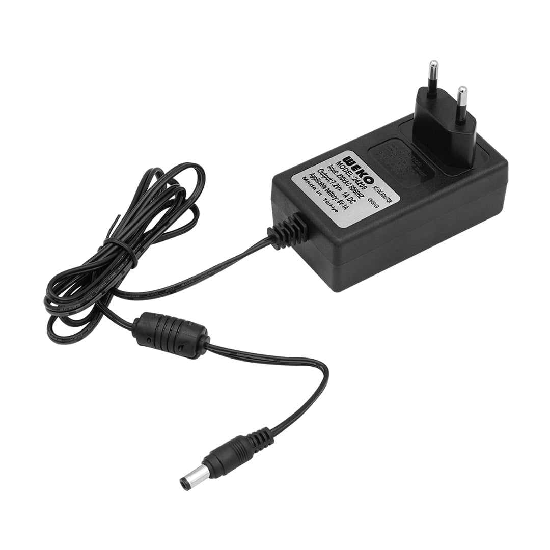 Weko 7.2Volt - 1Amper 5.5X2.5 Uçlu Ledli Yerli Üretim Priz Tipi Adaptör