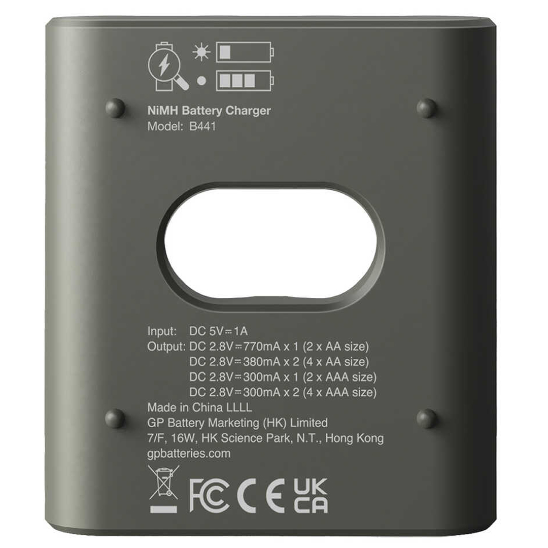 GP Recyko B441 Usb 4’Lü AA - AAA Pil Şarj Cihazı (GPACSB44103 GPB441R21-2GTLB1)