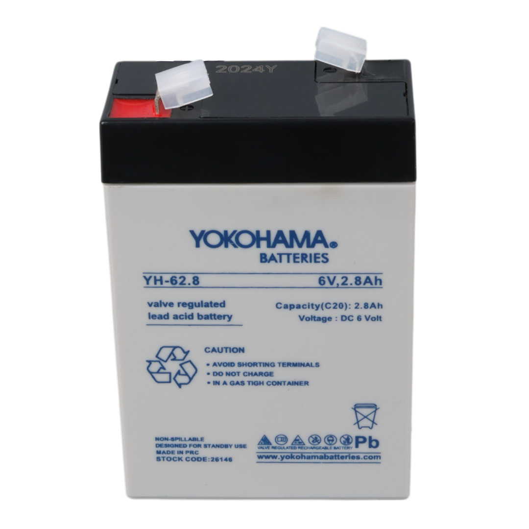 Yokohama YH-62.8 6 Volt - 2.8 Amper Dik Akü (66X33x97 Mm)