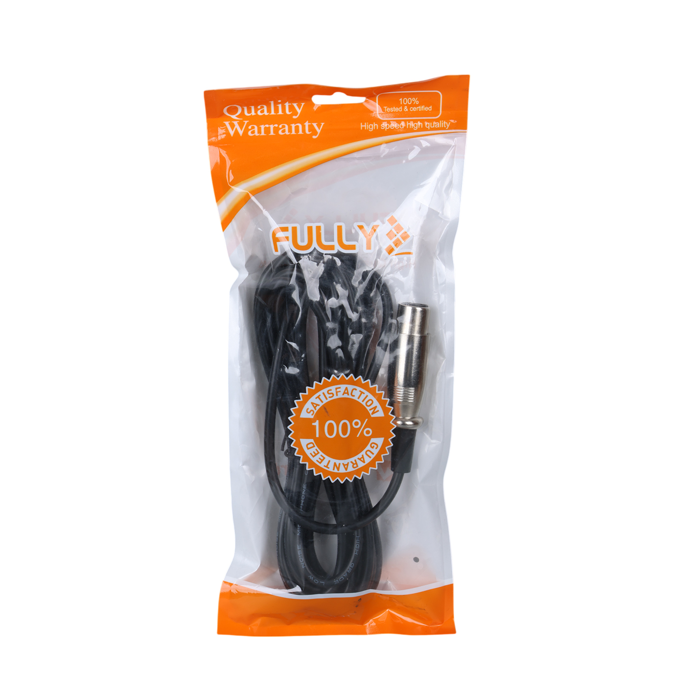 FULLY G-526V 6.3MM MONO ERKEK CANON DİŞİ 4 METRE  MİKROFON ARA KABLOSU