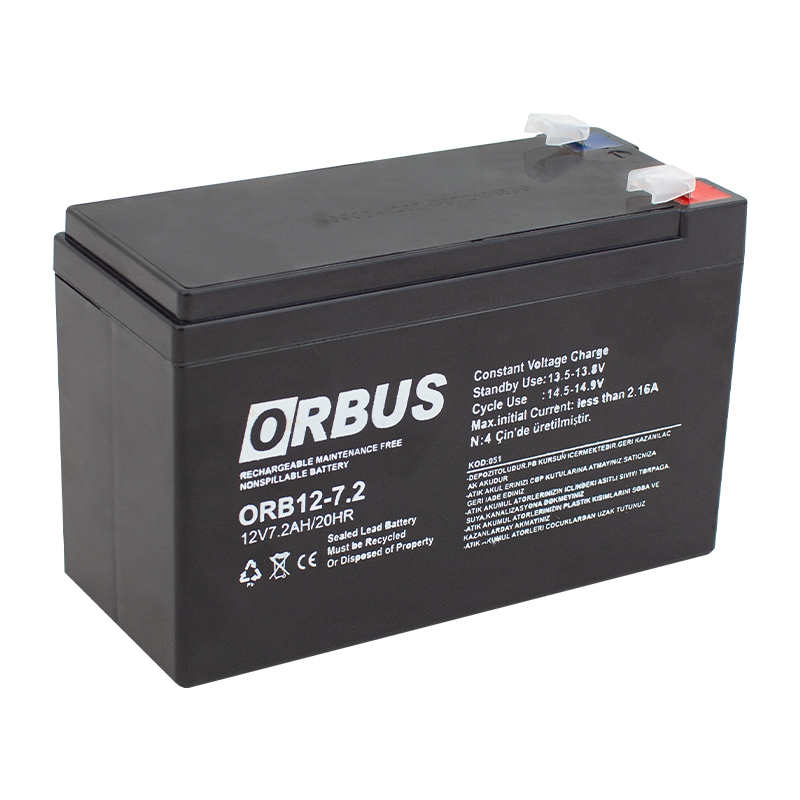 Orbus ORB12-7.2 12 Volt 7.2 Amper Akü (150X65x90 Mm)