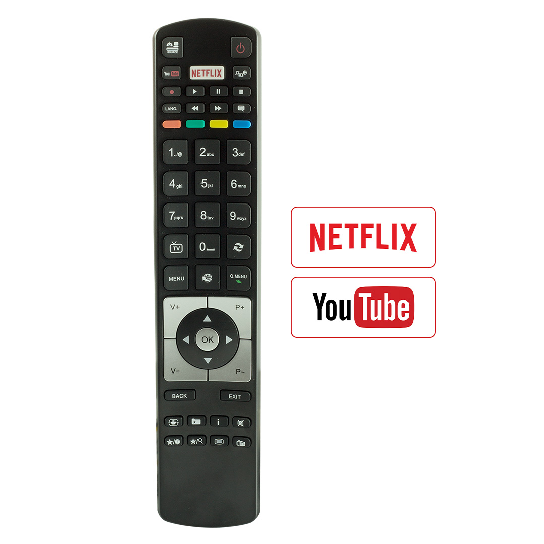 Huayu RM-L1526 Vestel 55R6520F - Sharp RC5112 Netflix-Youtube Tuşlu Lcd-Led Tv Kumandası 