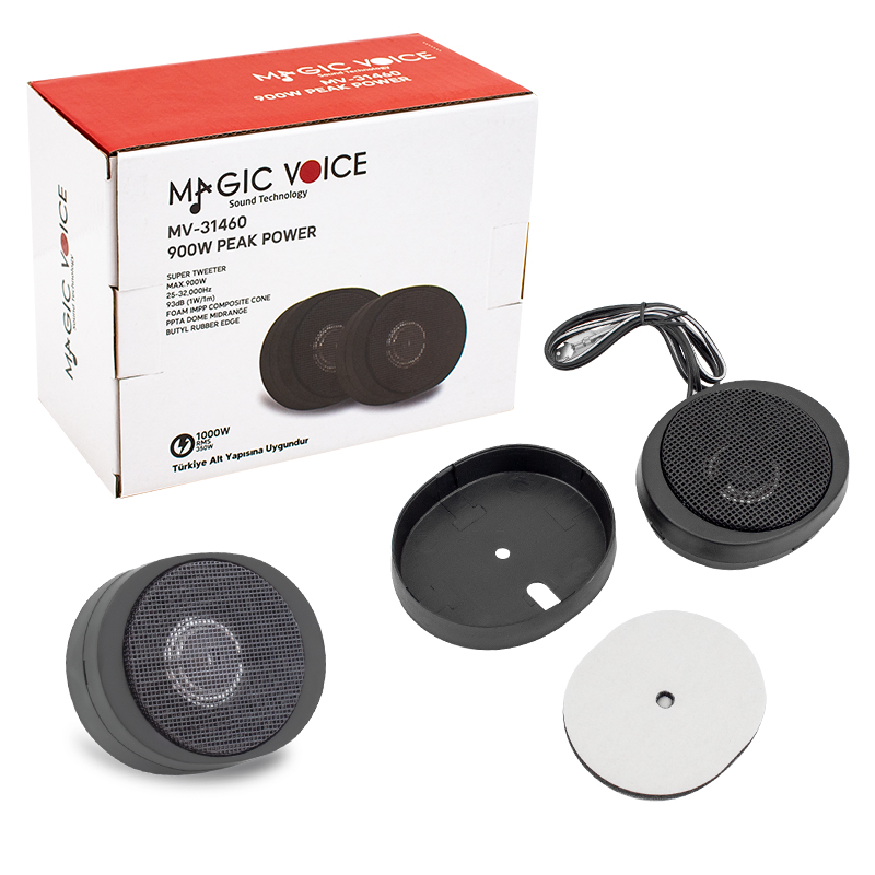 Magicvoice MV-31460 Max 900W / Rms 350 W Dome Oto Tweeter (2\'Li Takım)
