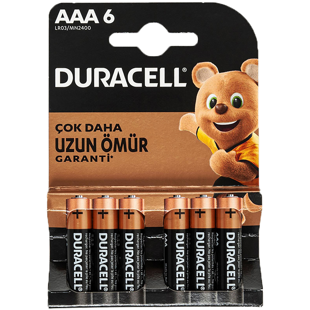 Duracell Basic İnce AAA Kalem Pil 6'Lı