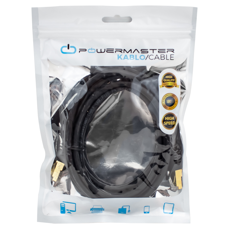 Powermaster PMCAT72 Cat7 2 Metre 10Gbps 600Mhz LAN Ethernet Kablosu - RJ45 26AWG Bakır