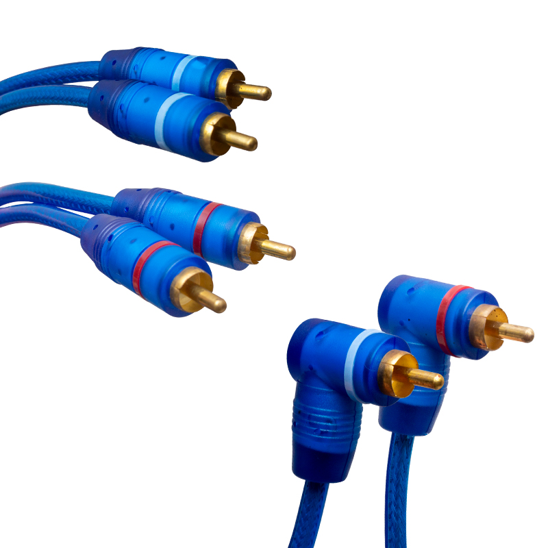 PM-425 2 Rca Erkek + 4 Rca Erkek 5 Metre Mavi Kablo