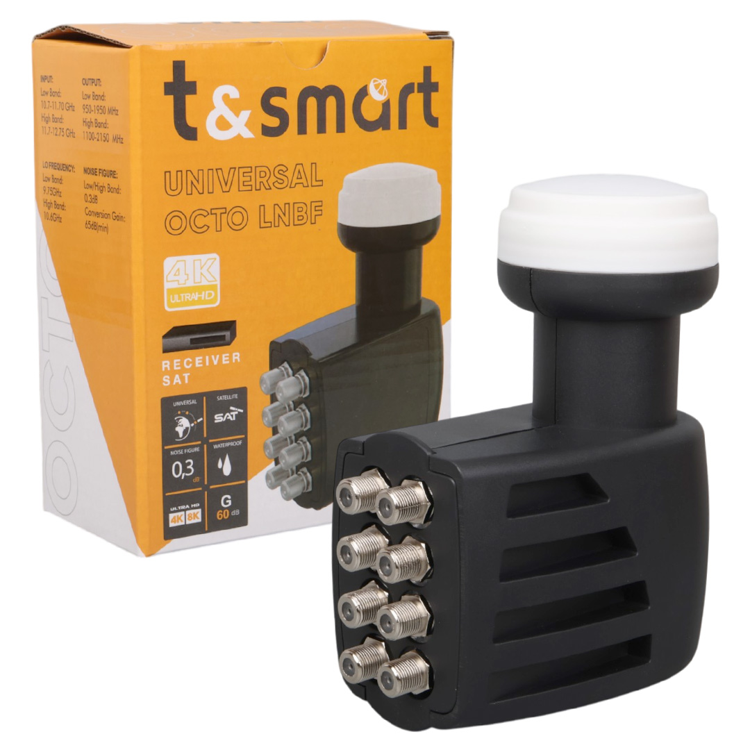 T&Smart 0.8Db Ultra HD 4K Universal Sekizli Lnb