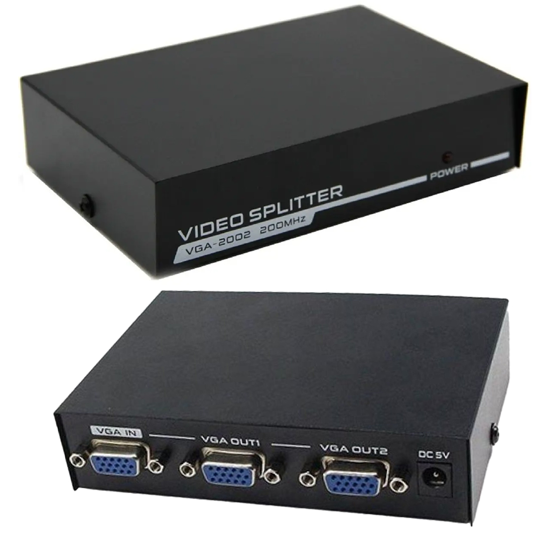 Powermaster VGA-2002 2 Port 200 Mhz 1920X1440 Vga Splıtter Dağıtıcı
