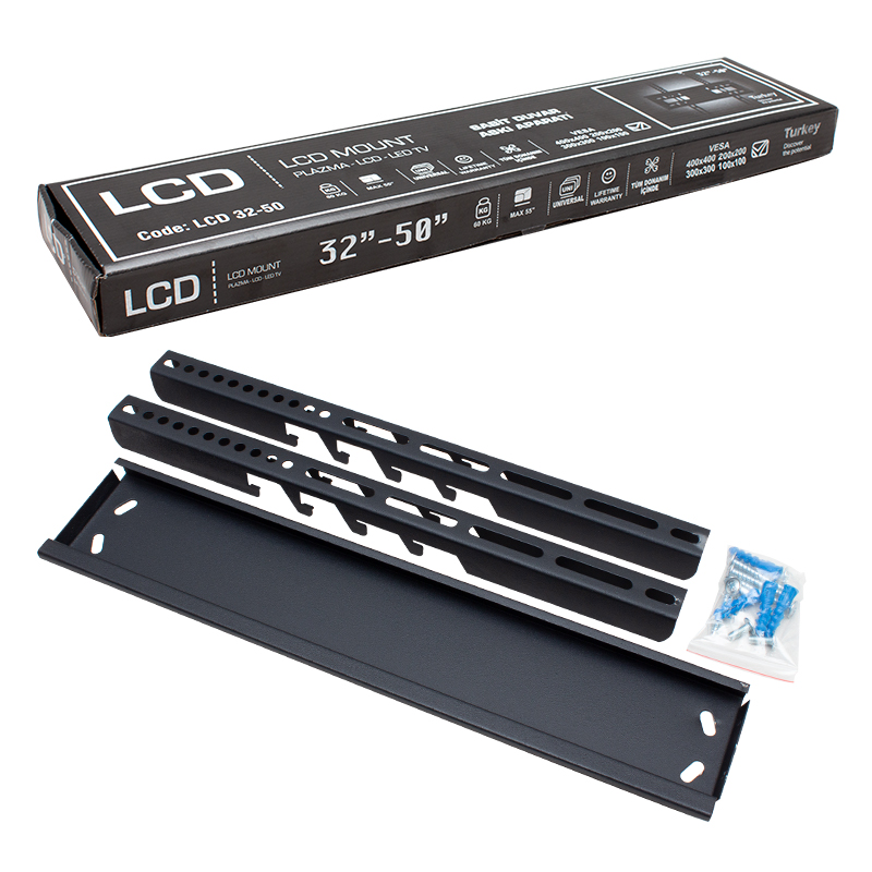 LCD Mount 32'' - 50'' Sabit LCD Duvar Askı Aparatı