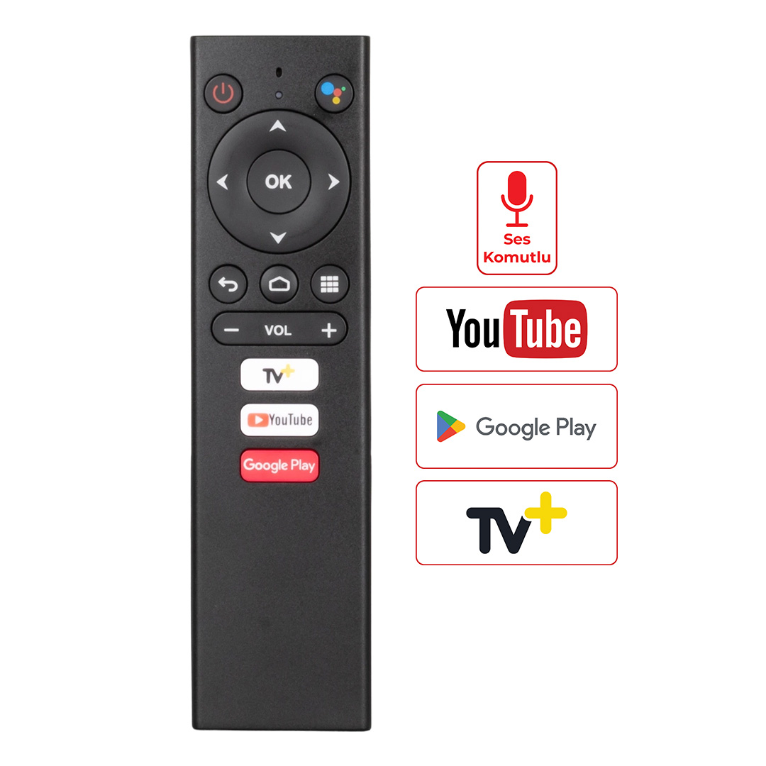 Turkcell TV+ Ready Stick Youtube-Google Play Tuşlu Ses Komutlu Kumanda