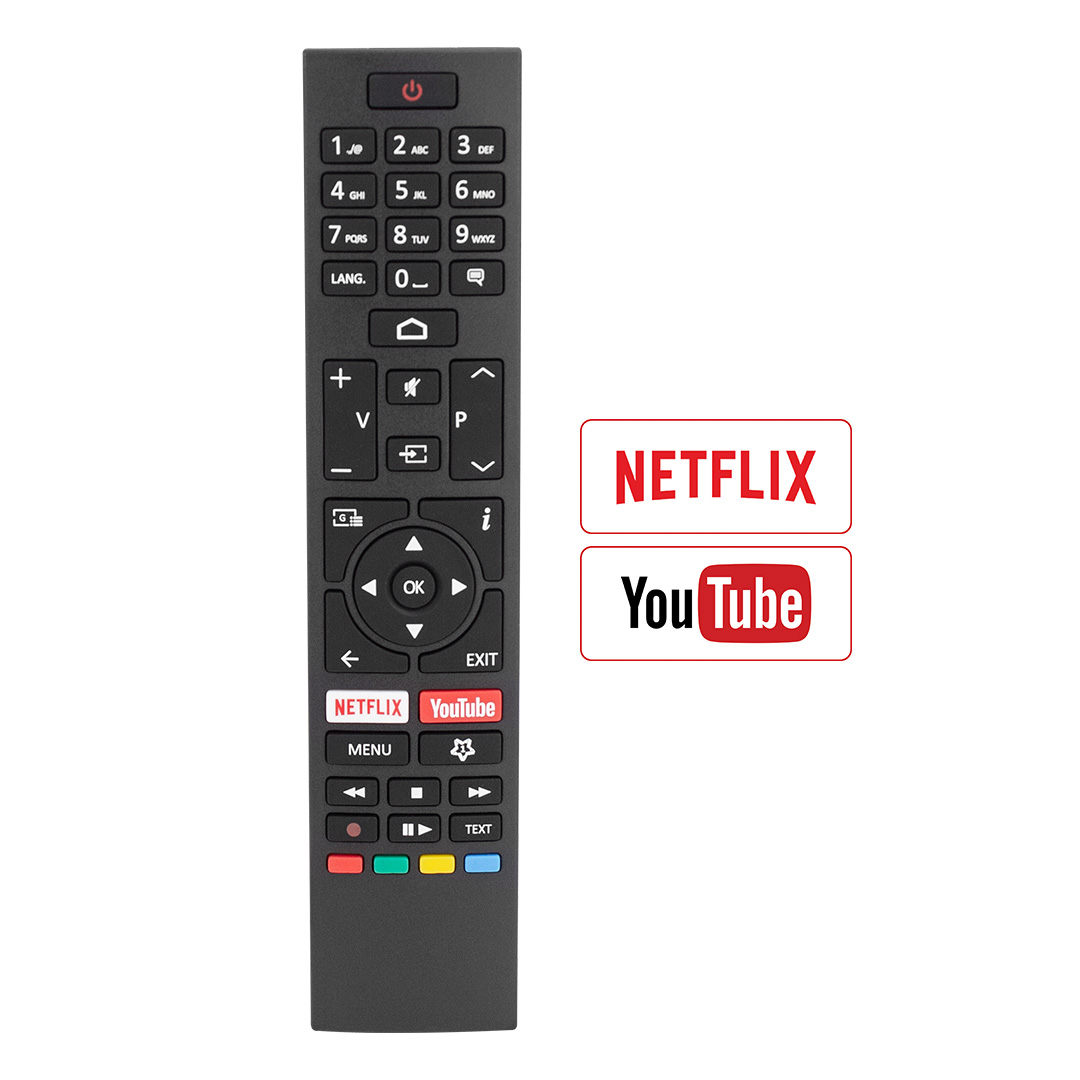 Vestel RC43157 - 32FA9500 / Toshiba CT-8557 49UA2063DT / Hitachi 43HAK5751 Netflix-Youtube Tuşlu Lcd Led TV Kumandası 