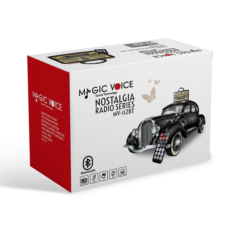 Magicvoice MV-112BT USB - SD - FM - Bluetooth Destekli Nostaljik Radyo