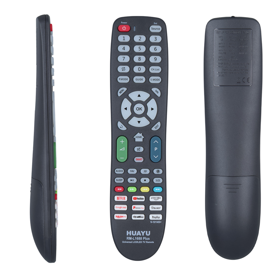 HUAYU RM-L1688 PLUS (V-1014S+) NETFLIX-YOUTUBE-PRIME VIDEO-GOOGLE PLAY TUŞLU LCD LED TV UNIVERSAL KUMANDA