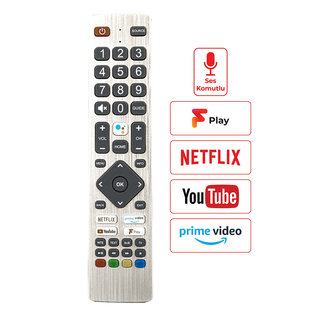 Weko Sharp SH-V5 Netflix-Prime Video-Youtube Tuşlu Lcd Led Tv Kumanda