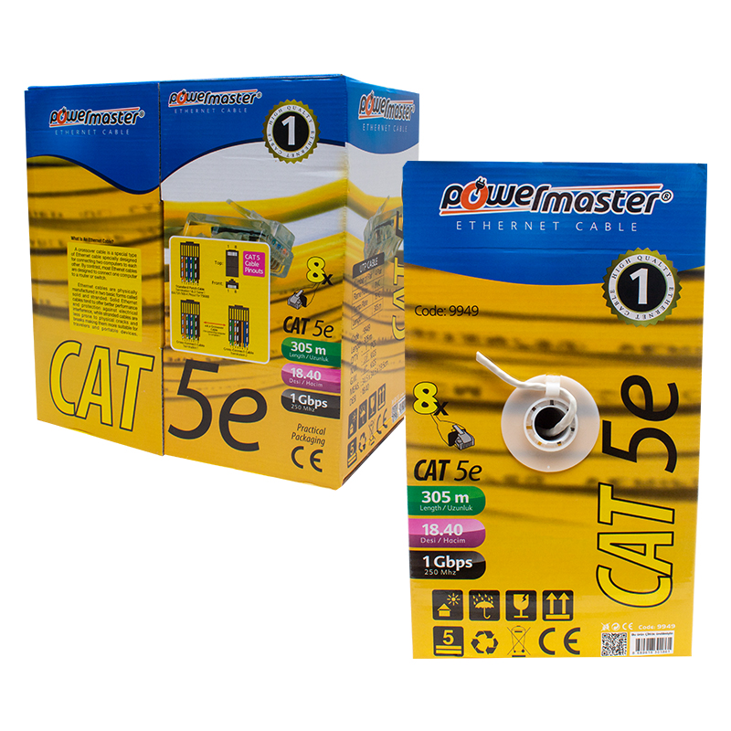 Powermaster Cat5 305 Metre Ethernet Network Kablosu