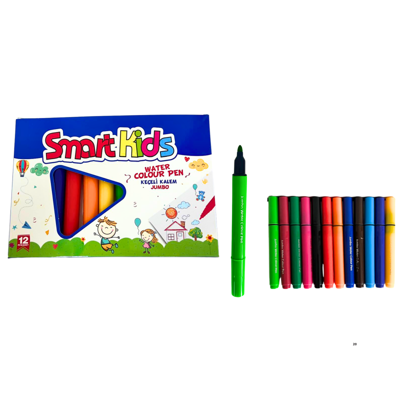 SMART 4041 JUMBO KEÇELİ KALEM 12RENK 12'Lİ*6