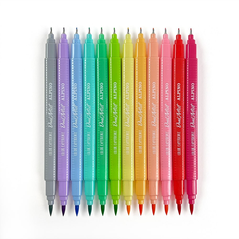 ALPINO AR-000188 DUAL ARTIST KEÇELİ KALEM 12 RENK PASTEL ÇİFT YÖNLÜ