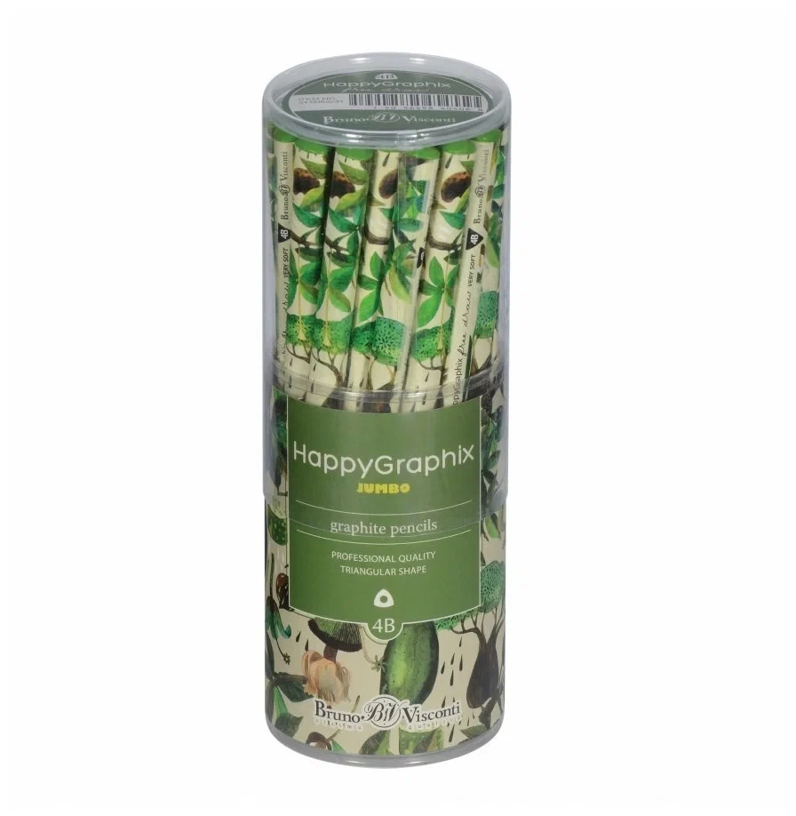 HAPPY GRAPHİX 21-0062-31 JUMBO KURŞUN KALEM 4B 3,5MM BAOBAB 30LU >