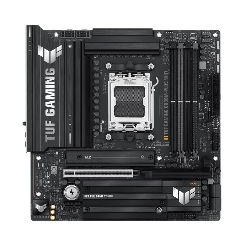 ASUS TUF GAMING B850M-PLUS WIFI DDR5 8000MHZ 1XHDMI 1XDP 3XM.2 MATX AM5 (AMD AM5 9000/8000/7000 SERİLERİ İLE UYUMLU)
