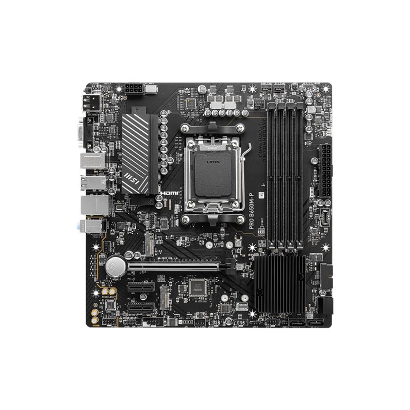MSI PRO B650M-P DDR5 6000MHZ(OC) 1XVGA 1XHDMI 1XDP 2XM.2 USB 3.2 MATX AM5 (AMD AM5 9000/8000/7000 SERİLERİ İLE UYUMLU)