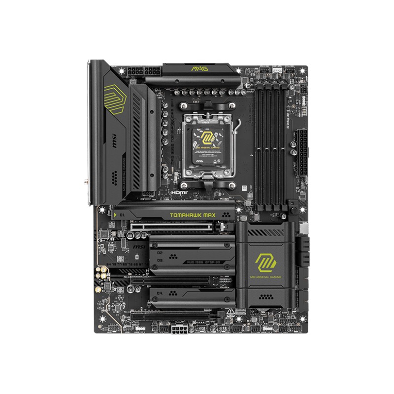 MSI MAG B850 TOMAHAWK WIFI DDR5 8200MHZ 1XHDMI 4XM.2 ATX AM5 (AMD AM5 9000/8000/7000 SERİLERİ İLE UYUMLU)