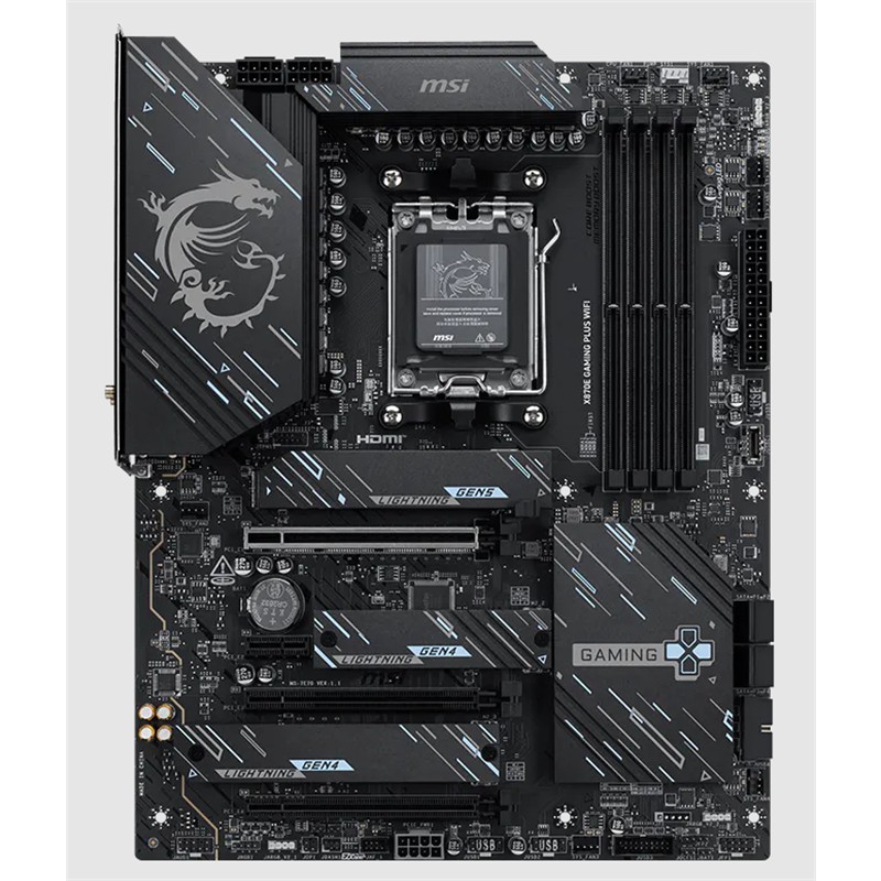 MSI X870E GAMING PLUS WIFI DDR5 8200MT/S 1XHDMI 3XM.2 USB ATX AM5 (AMD AM5 9000/8000/7000 SERİLERİ İLE UYUMLU)