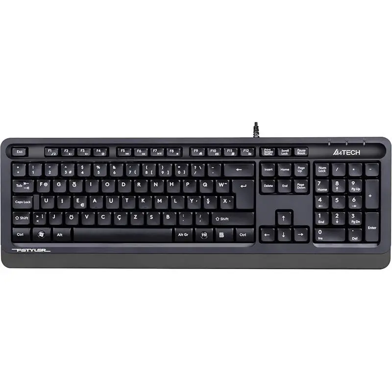 A4 TECH FK10 F TR MM GRİ/SİYAH USB KABLOLU KLAVYE