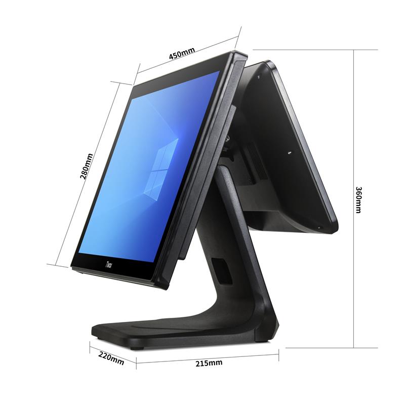 TIWOX TP-7610D 18.5" I7 10.NESİL(10710)128GB NWME SSD 8GB DDR4 RAM 1366X768 DOKUNMATİK POS PC +13.2" MÜŞTERİ EKRANI