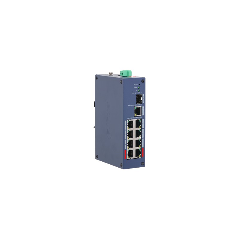 DAHUA CHS4110-8ET-110 8 PORT 10/100+1XGB RJ45/1XGB SFP UPLINK 110W POE CLOUD YÖNETİLEBİLİR ENDÜSTRİYEL SWITCH
