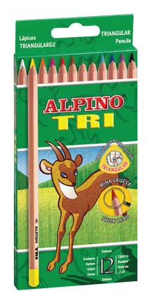 ALPİNO AL-128 TRİ ÜÇGEN BOYA KALEMİ 12Lİ