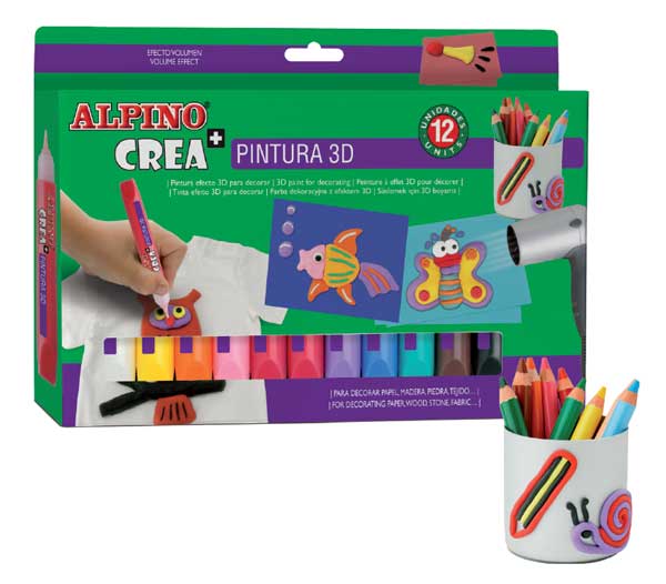 ALPİNO DH-005 CREA PINTURA 3D BOYA 12Lİ
