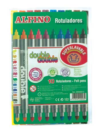ALPİNO AR-000013 ÇİFT UÇLU KEÇELİ KALEM 10LU