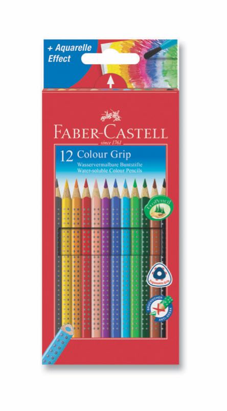 FABER KURU BOYA 12 RENK GRİP 2001 TAMBOY 112412
