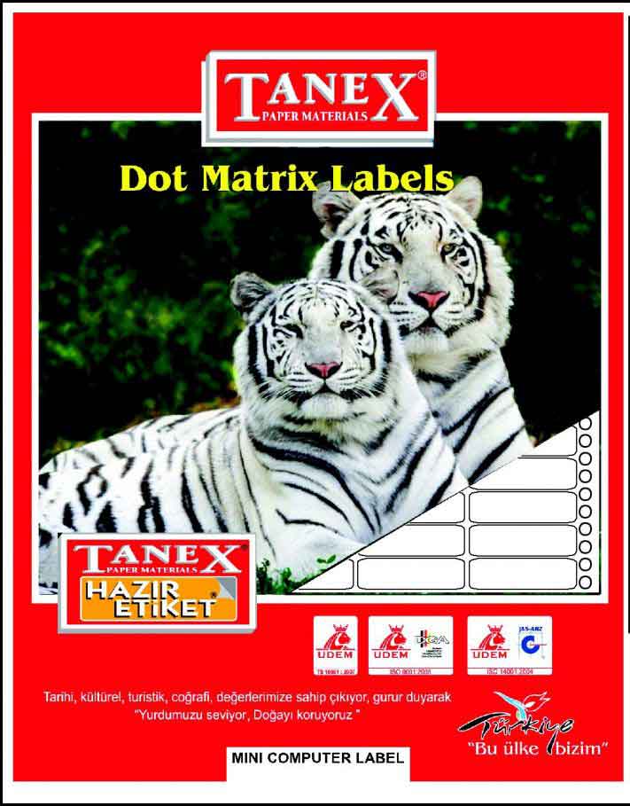 TANEX BİLGİSAYAR ETİKETİ 64X100MM