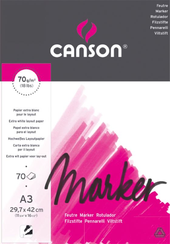 CANSON C200297233 MARKÖR LAYOUT A3 70GR 18YP