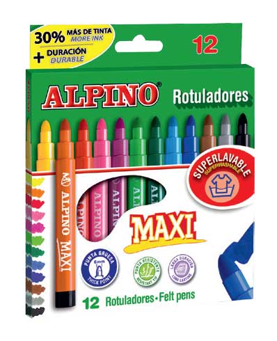 ALPİNO AR-000006 MAXİ KEÇELİ KALEM 12Lİ