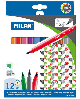 MİLAN 80158 KEÇELİ KALEM 12 RENK
