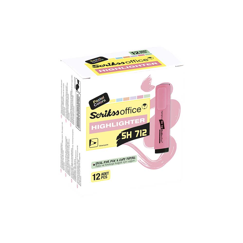 SCRİKSS SH712 FOSFORLU PASTEL TURUNCU 12Lİ KT