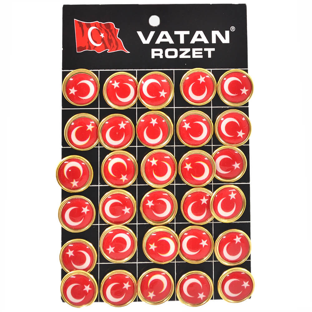 VATAN VT601 TÜRK BAYRAKLI YUVARLAK ROZET