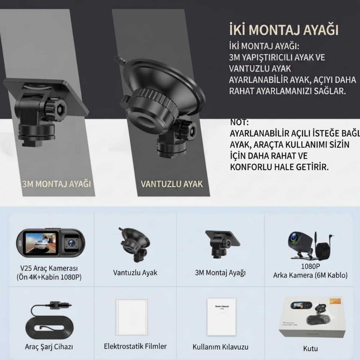 GLR V25 4K Ultra HD Araç İçi Kamera