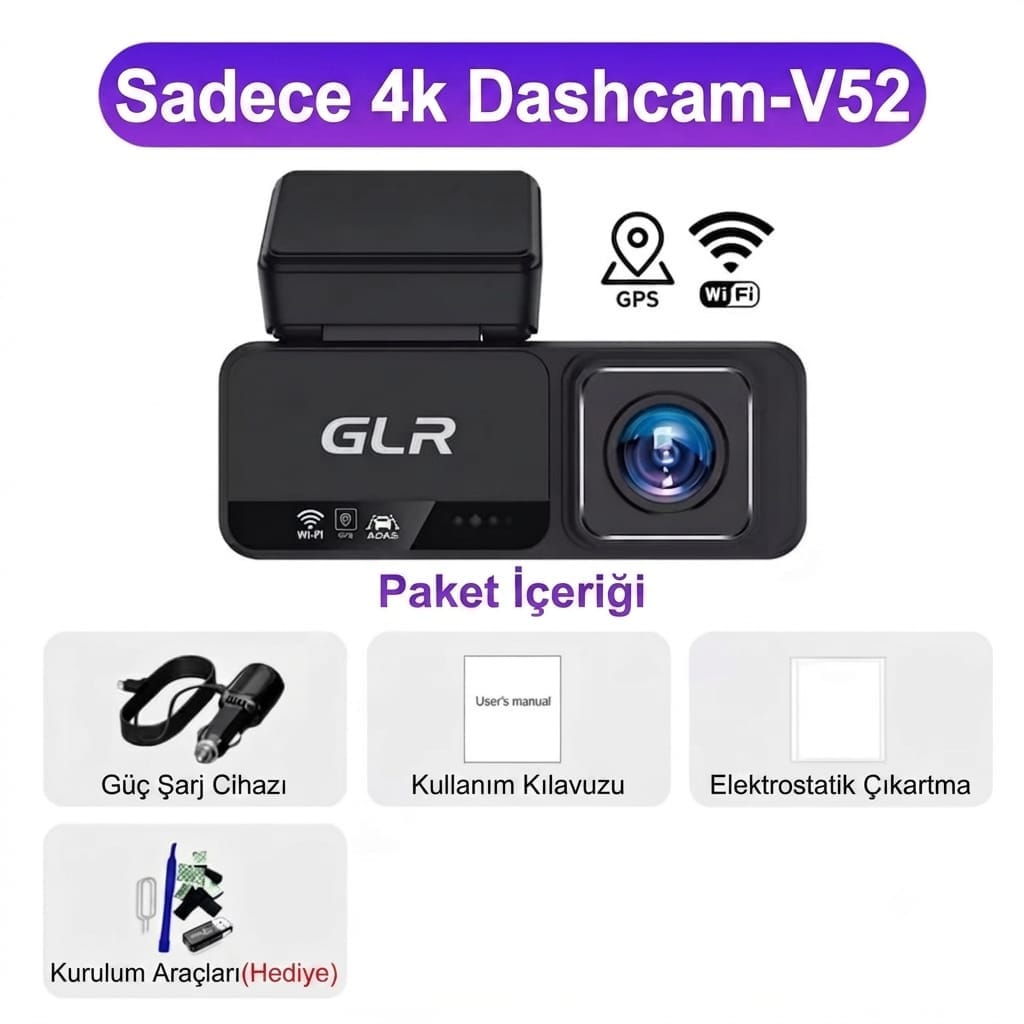 GLR V52 4K Ultra HD Araç İçi Kamera