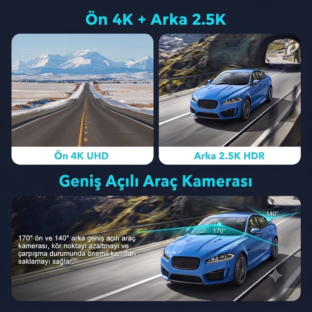 GLR V52 4K Ultra HD Araç İçi Kamera