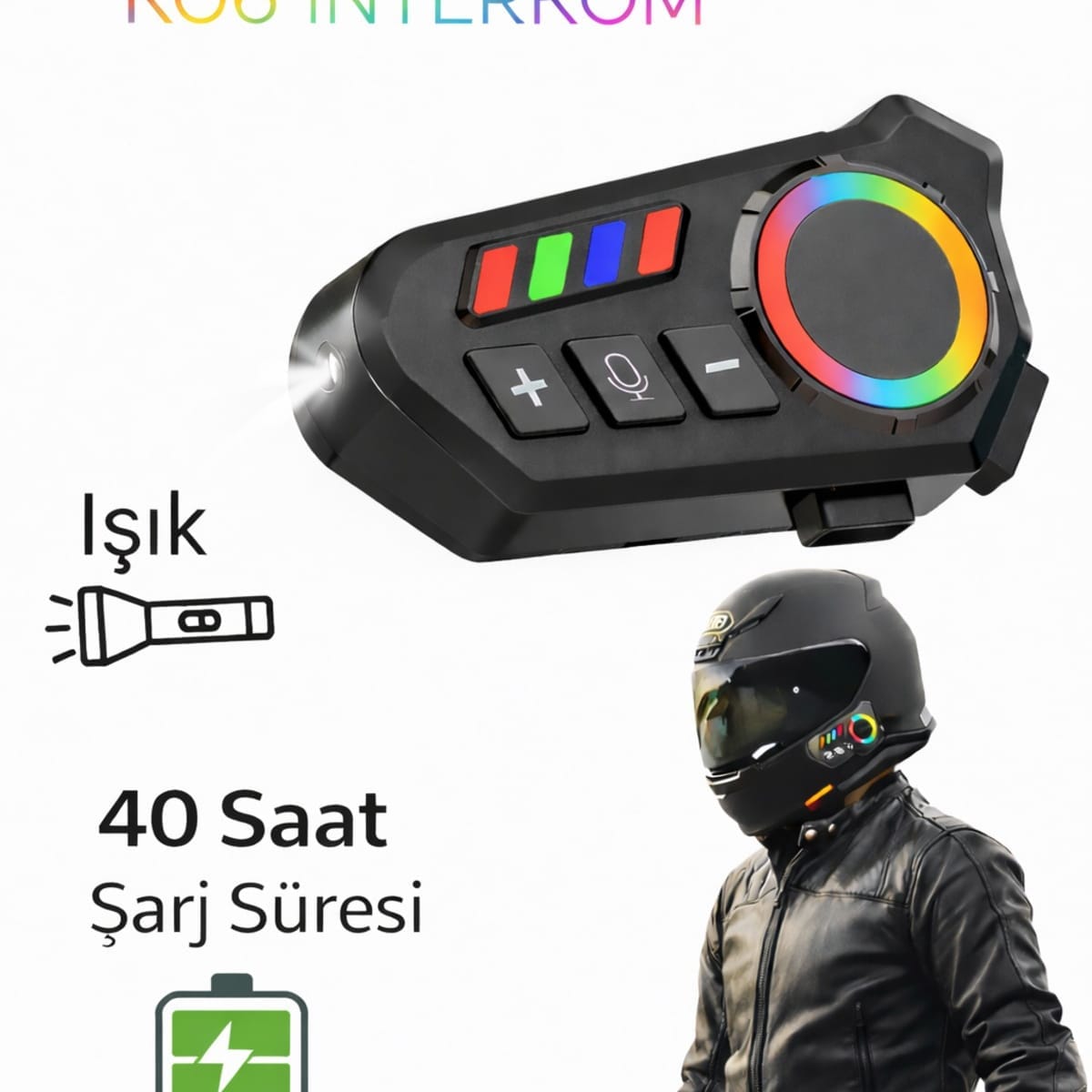 Kruxon K06 İntercom Motosiklet Bluetooth Kask içi Kulaklık