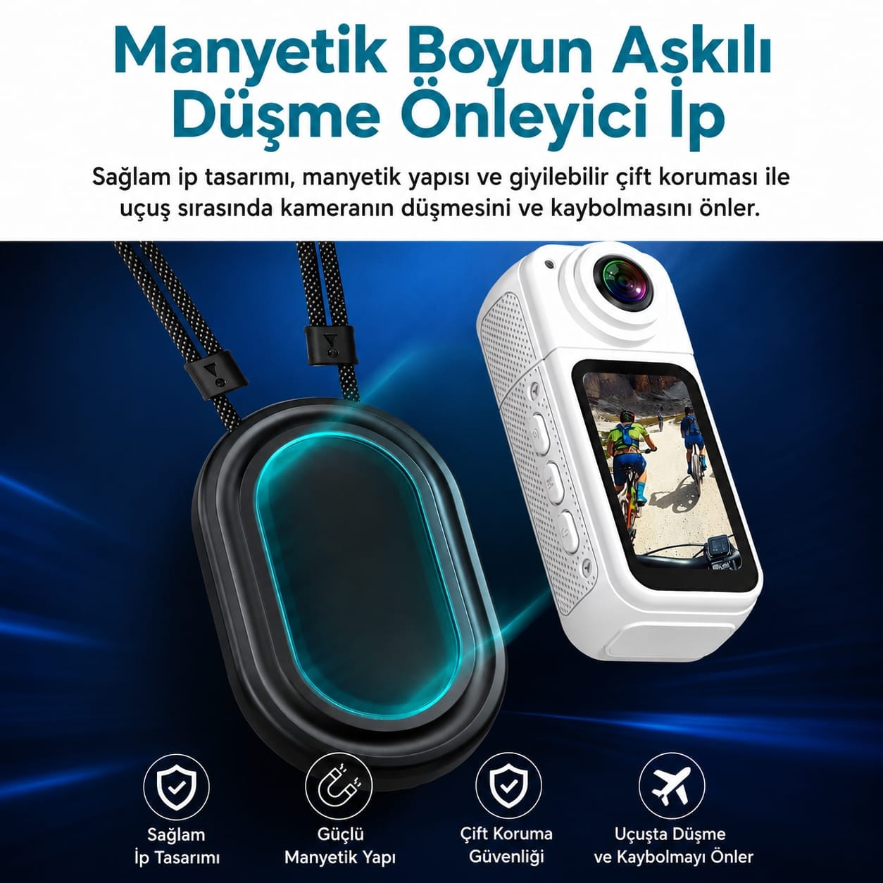GLR S70 180 Derece Dönebilen 2.7K Mini Parmak Vücut Kamerası