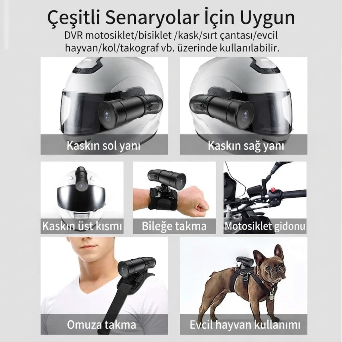 GLR V8 2 Kanallı 4K Ultra HD Aksiyon Motor Kamerası