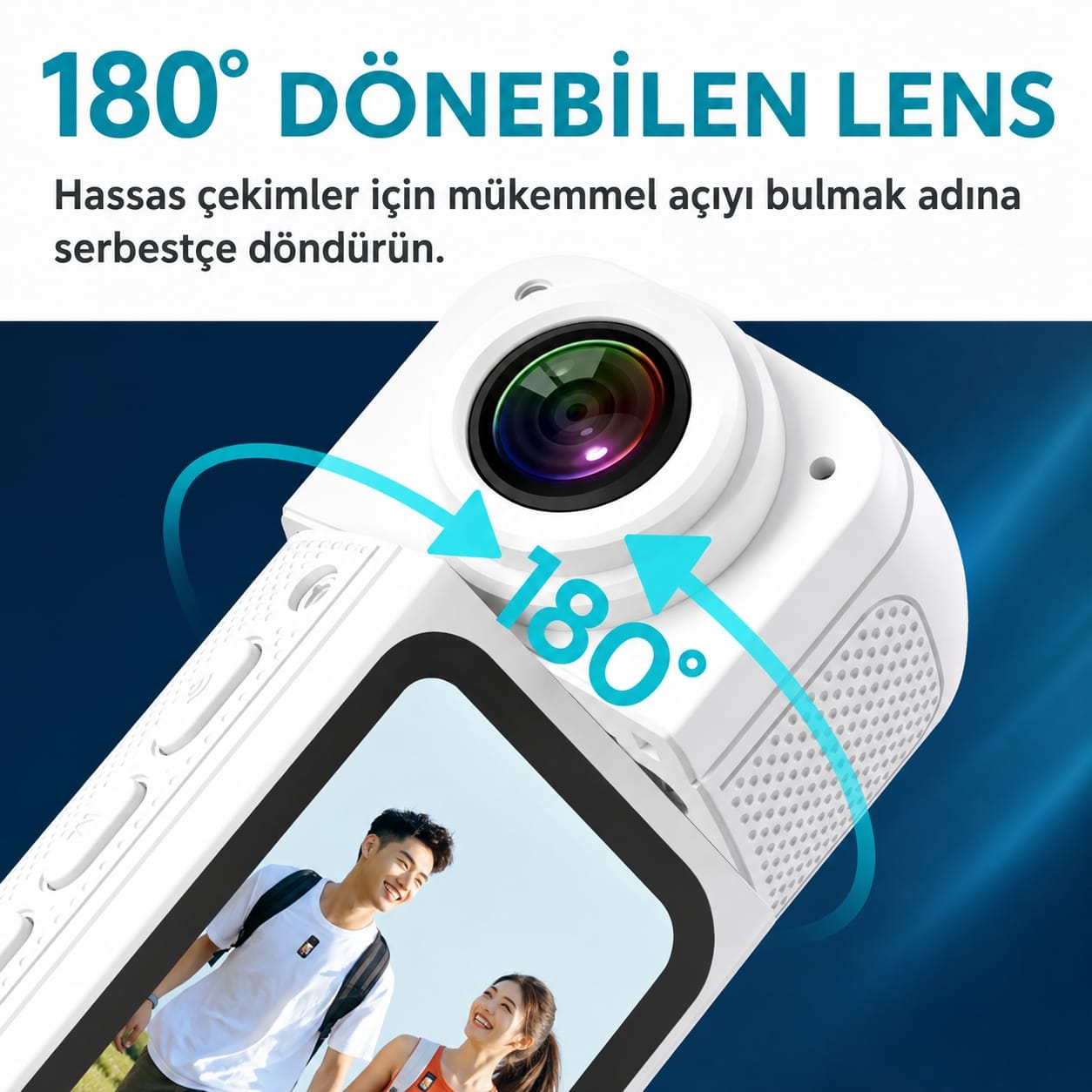 GLR S70 180 Derece Dönebilen 2.7K Mini Parmak Vücut Kamerası